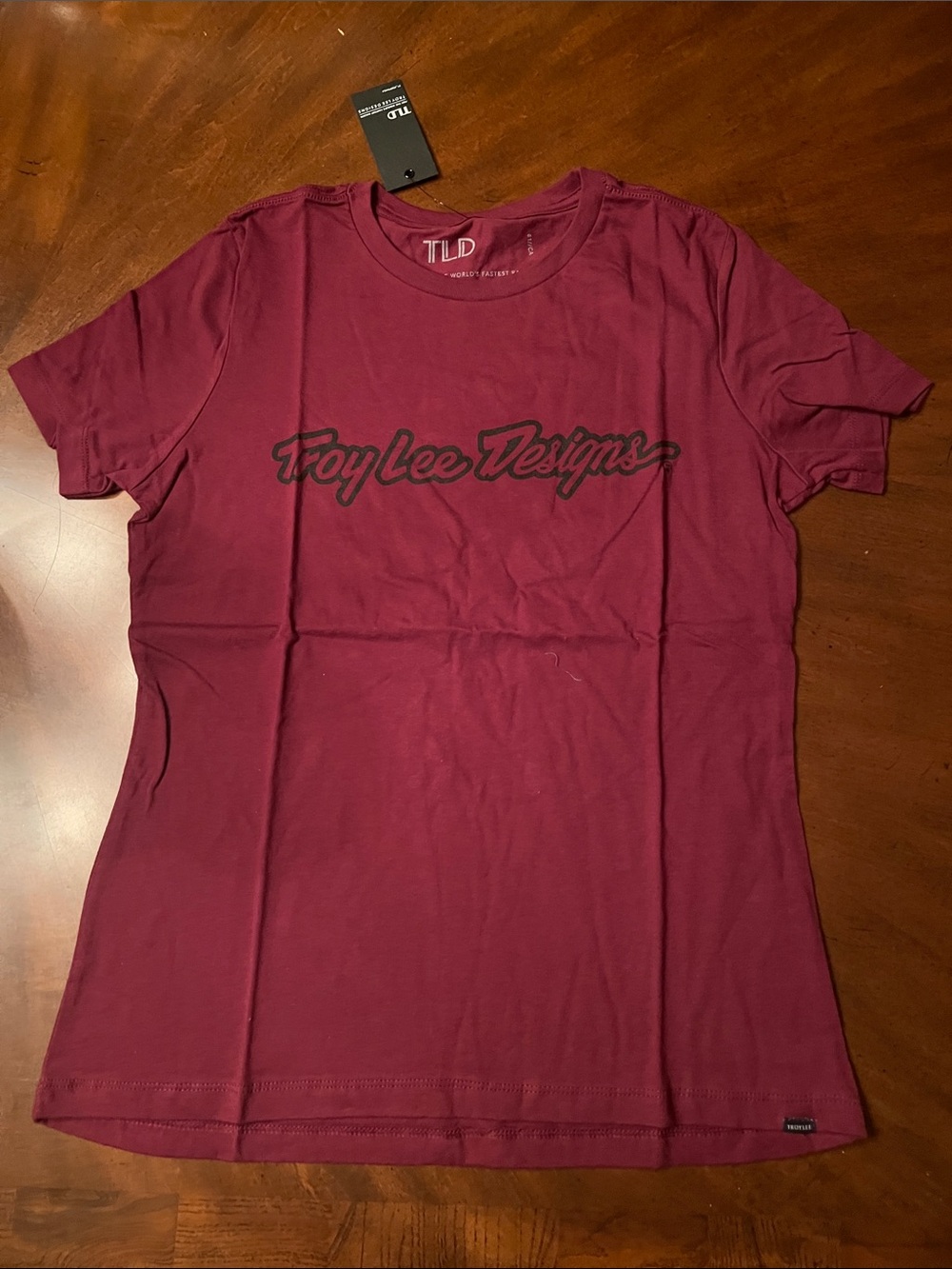 Troy Lee Designs Women's Short Sleeve Crew Tee - Burgundy